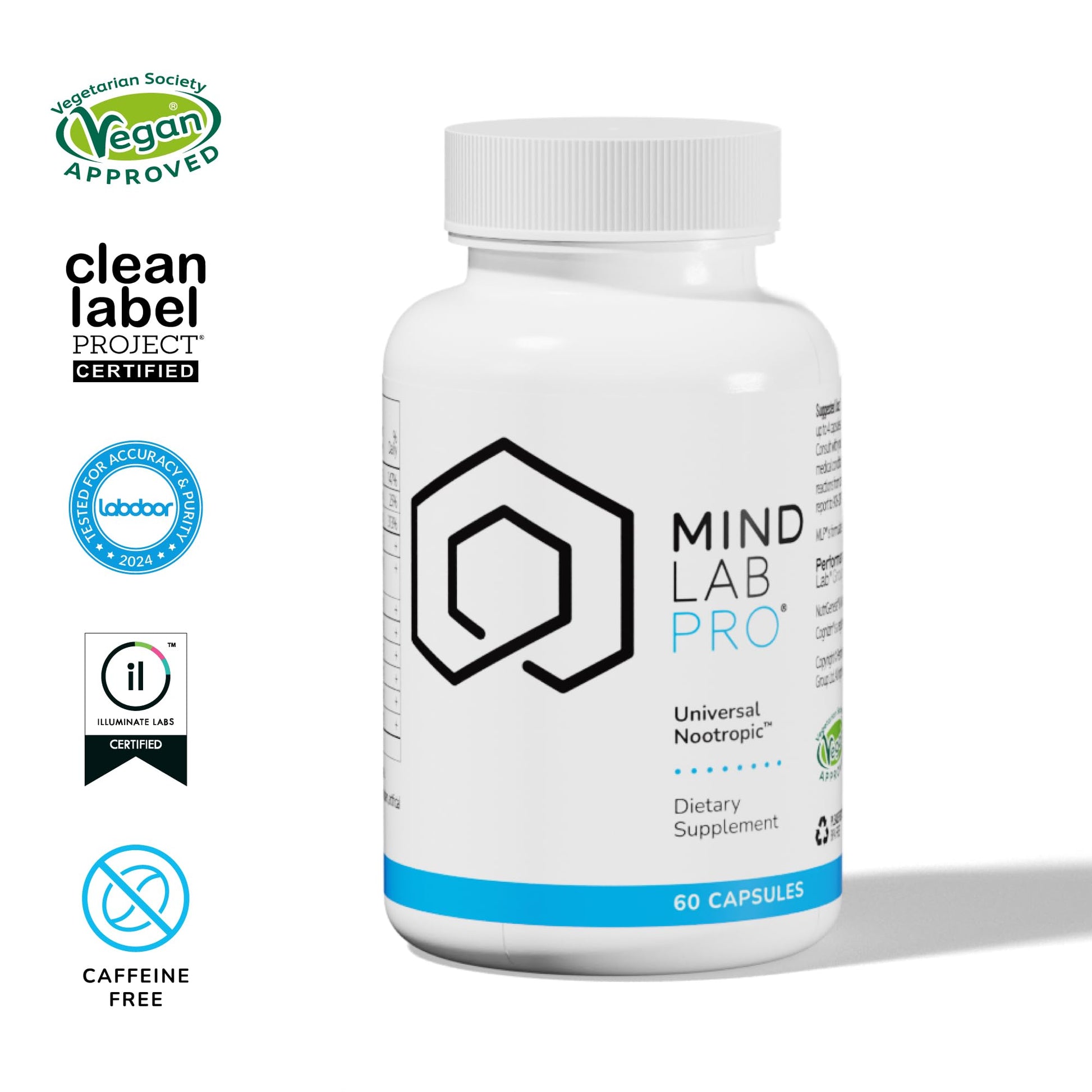 Mind Lab Pro® MLP® v4 Universal Booster Supplement for Focus, Memory, Clarity, Energy - 60-Count - Plant-Based, Naturally Sourced Memory Vitamins - Maple Wellness Supplements