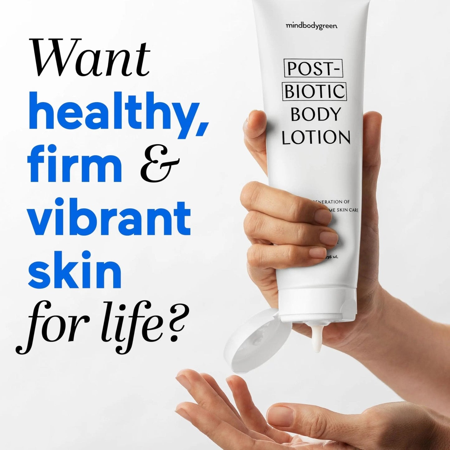 mindbodygreen postbiotic body lotion - Ultra-hydrating, firming, and clean body lotion with next-gen pre and postbiotics, aloe, oat oil, shea butter, coenzyme QIO. Vegan. Paraben and phthalate free. - Maple Wellness Supplements