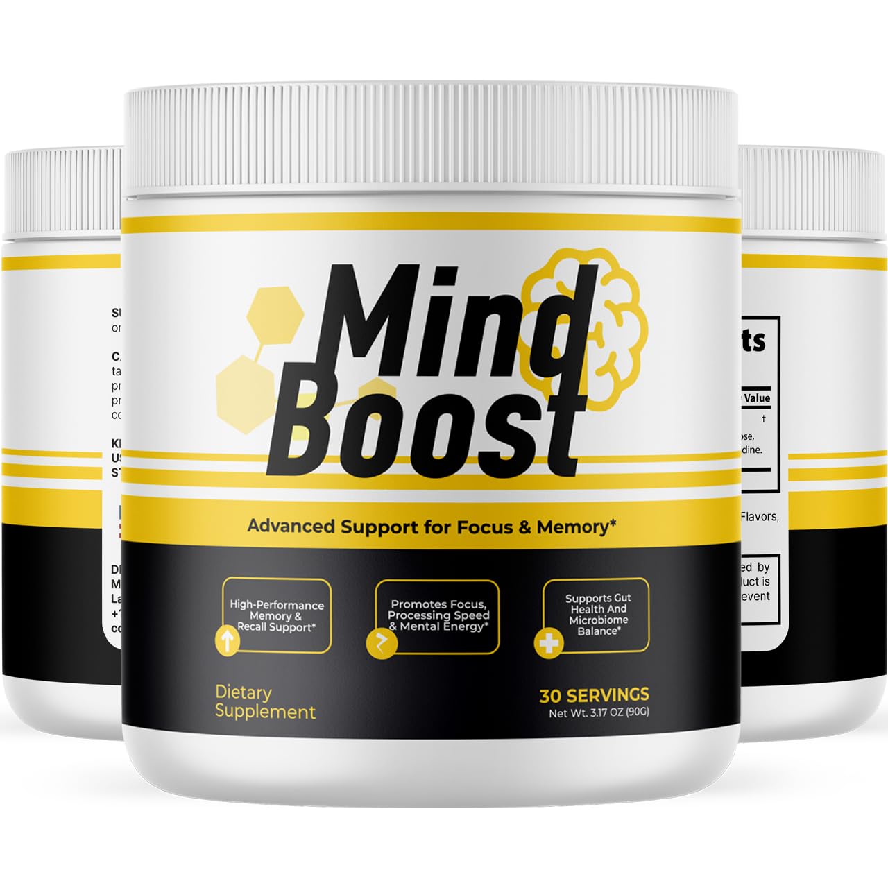 MindBoost Powder - Official Mind Boost Day Supplement, Advanced Nootropic, Premium Formula, Natural Vitamins for Wellness - 1 Bottle for 1 Month - Maple Wellness Supplements