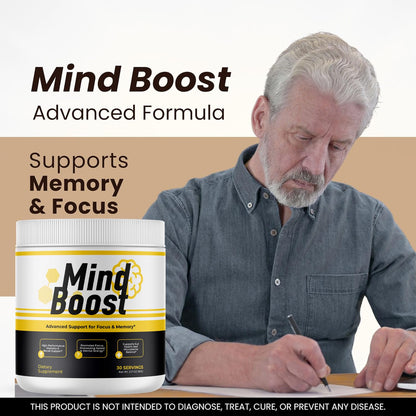 MindBoost Powder - Official Mind Boost Day Supplement, Advanced Nootropic, Premium Formula, Natural Vitamins for Wellness - 1 Bottle for 1 Month - Maple Wellness Supplements