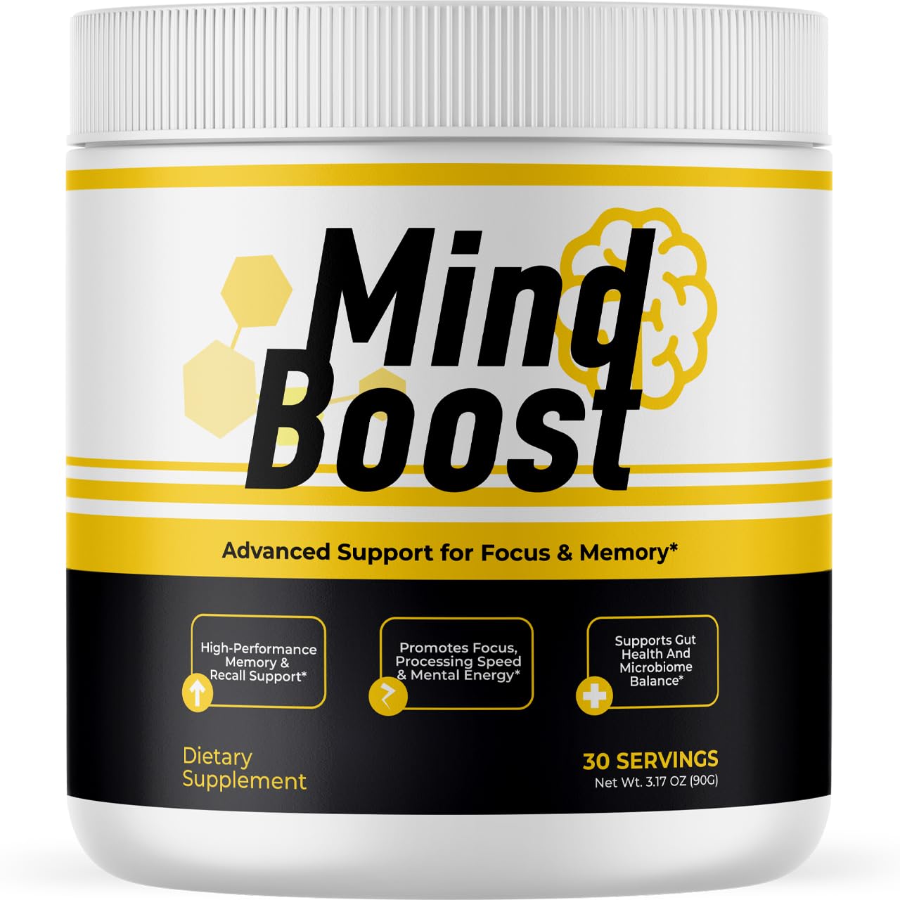 MindBoost Powder - Official Mind Boost Day Supplement, Advanced Nootropic, Premium Formula, Natural Vitamins for Wellness - 1 Bottle for 1 Month - Maple Wellness Supplements