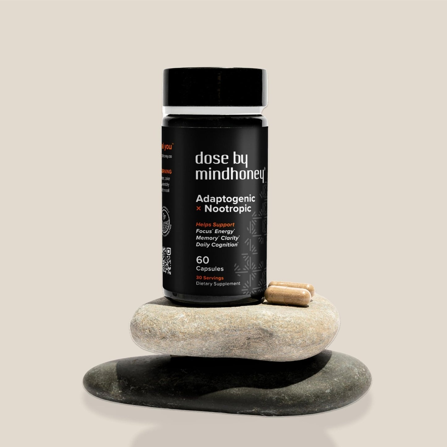 MINDHONEY | DOSE 60 Count, Premium All-in-One Nootropic Brain Supplement | Focus, Mood, Energy, & Memory | Functional Mushrooms & Adaptogens - Lion’s Mane, Ashwagandha, L-Theanine, Bacopa, & Vitamins - Maple Wellness Supplements