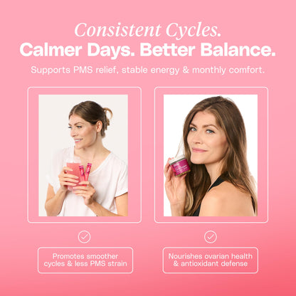 Mineral Moon Hormonal Support Bundle - Menstrual Supplement + Cycle Support - Aid Ovulation, Hormonal Balance & PMS Support - Reduce Period Cramps & Fatigue - Antioxidant Ovarian Support Vitamins - Maple Wellness Supplements