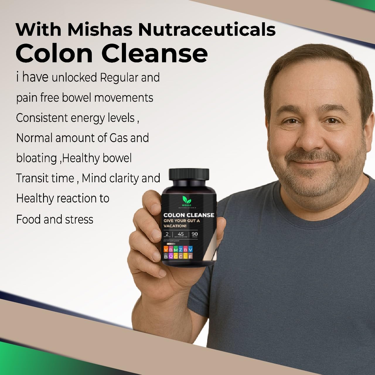 Mishas Nutraceutical Colon Cleanse - Relief from Gas and Bloating, Supports Gut Health with Magnesium, Berberine, Vitamin D, Quercetin & More - Maple Wellness Supplements