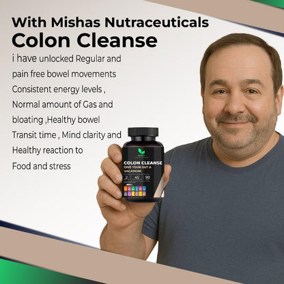 Mishas Nutraceutical Colon Cleanse - Relief from Gas and Bloating, Supports Gut Health with Magnesium, Berberine, Vitamin D, Quercetin & More - Maple Wellness Supplements