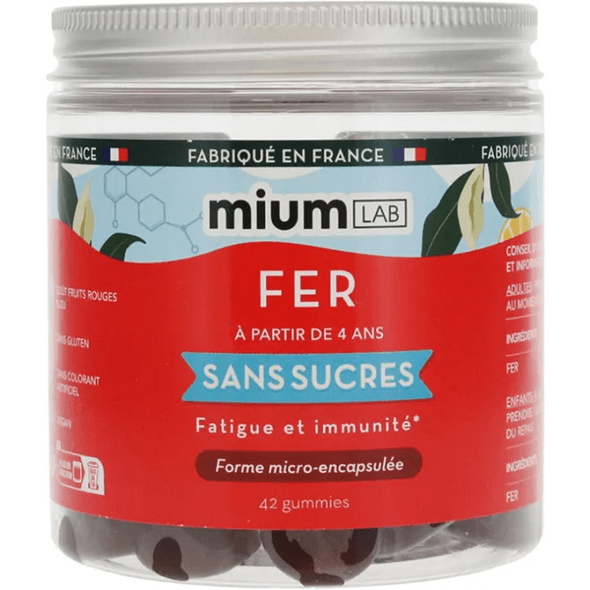 MiumLab Sugar-Free Iron 42 gummies - Maple Wellness Supplements