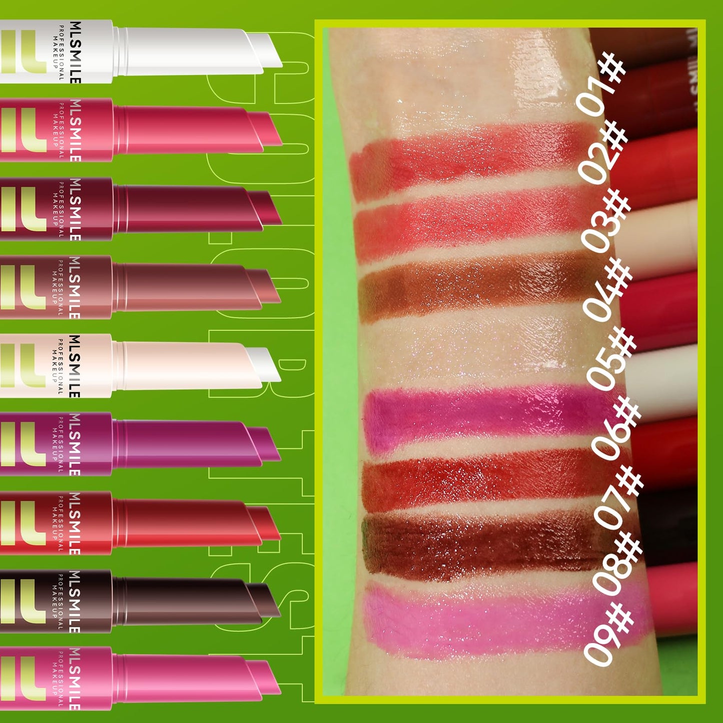 MLSMILE 3 Colors Fat Lip Oil Click Slick,Press Lipstick Set,Moisturizing Lip Balm,High Pigment Glow Lip Oil,Long-lasting,Pigmented Vegan,Lightweight and Glossy Lip Plumper with Coconut Oil-Set A - Maple Wellness Supplements