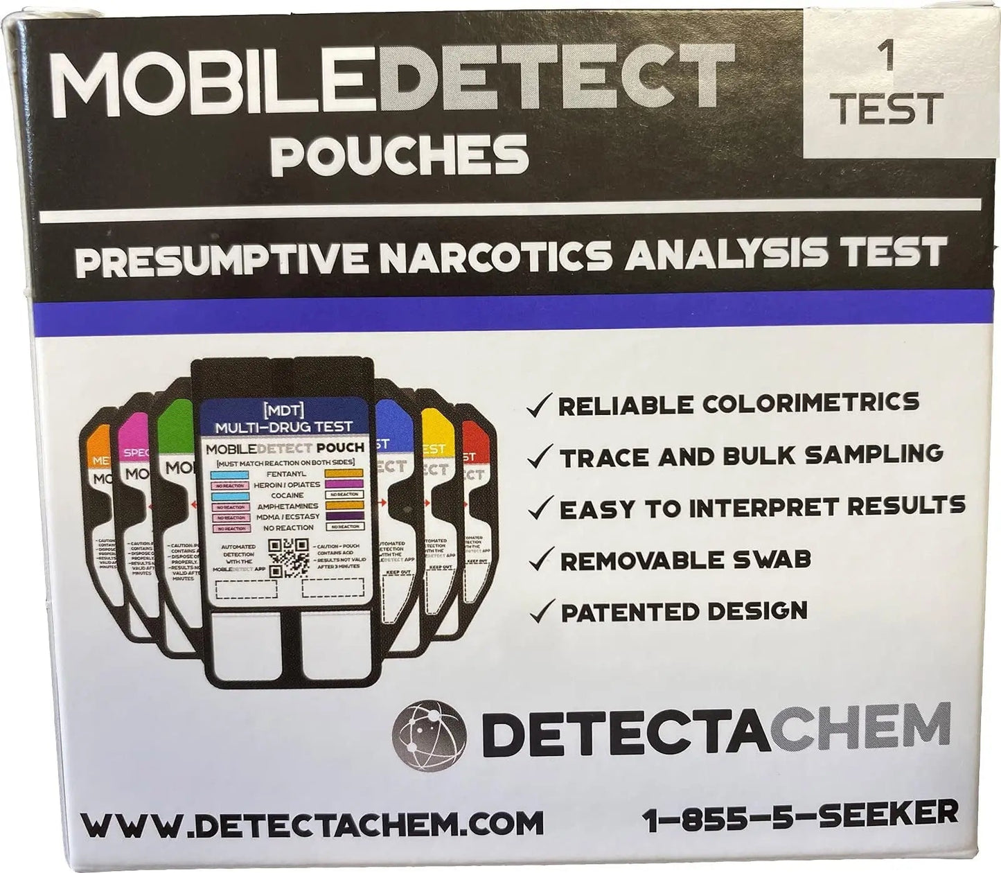 MobileDetect Pouch Residue Detection Multi-Drug Test Kit - Rapid Surface Residue Detector - Maple Wellness Supplements