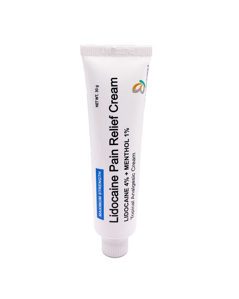 MOHNARK Pain Relief Cream with Lidocaine 4% and 1% Menthol | Includes Vitamin E | Numbs Away Pain Faster | Non-Greasy - Maple Wellness Supplements