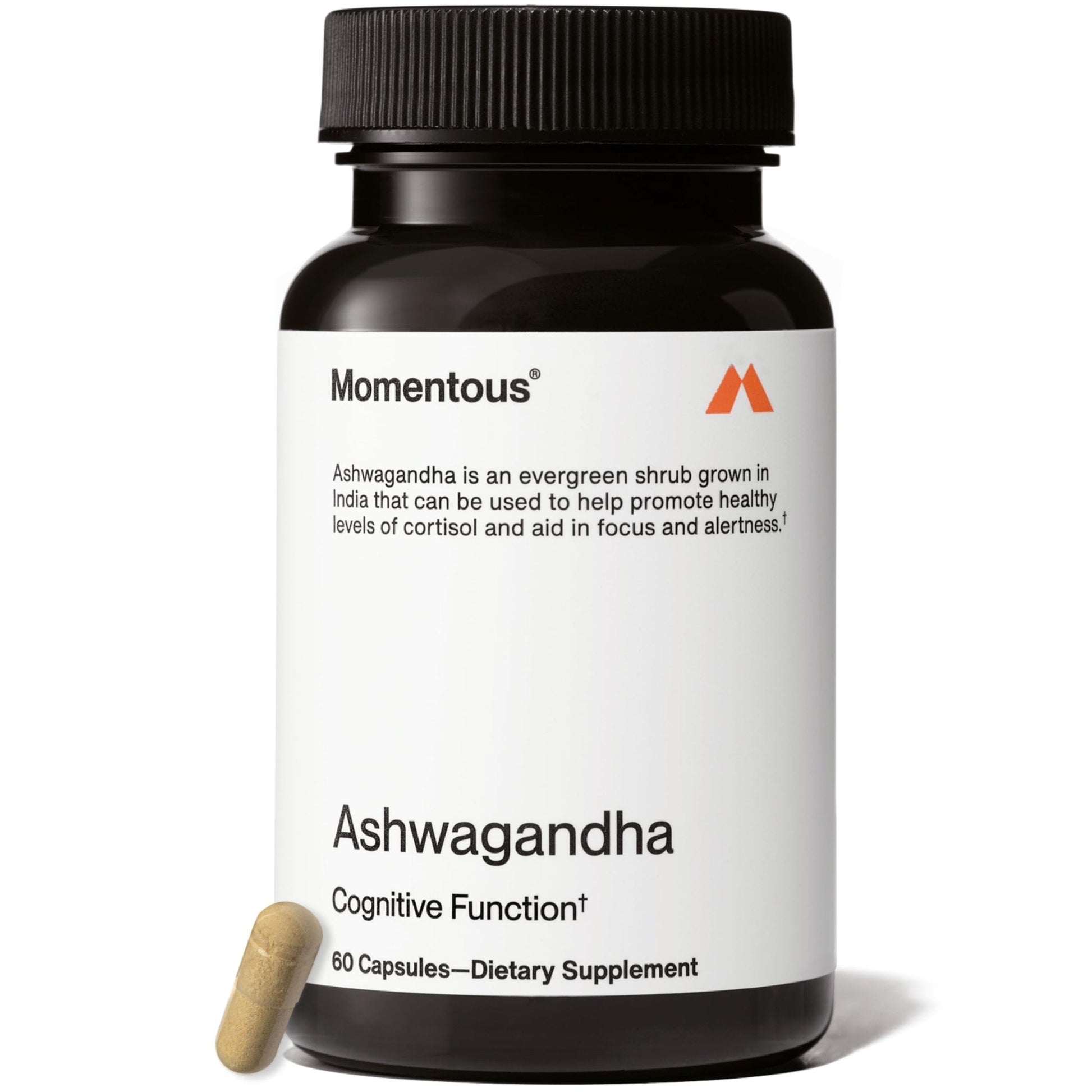 Momentous Ashwagandha Supplement - 300 mg NooGandha Ashwagandha Extract - Cognitive Performance, Alertness, & Focus Support - NSF Certified for Sport - Vegan - GMO- & Gluten-Free - 60 Servings - Maple Wellness Supplements