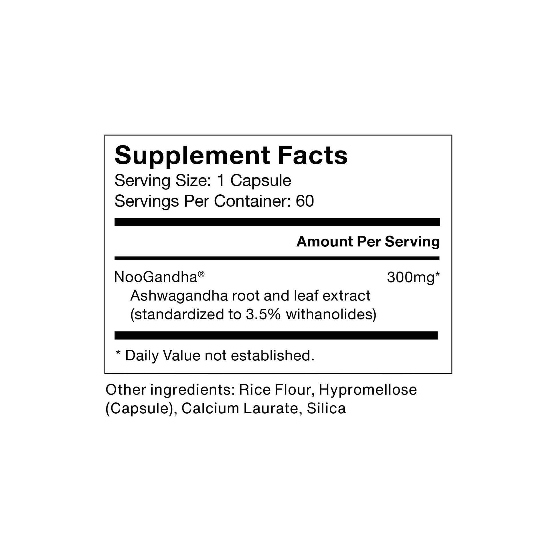 Momentous Ashwagandha Supplement - 300 mg NooGandha Ashwagandha Extract - Cognitive Performance, Alertness, & Focus Support - NSF Certified for Sport - Vegan - GMO- & Gluten-Free - 60 Servings - Maple Wellness Supplements