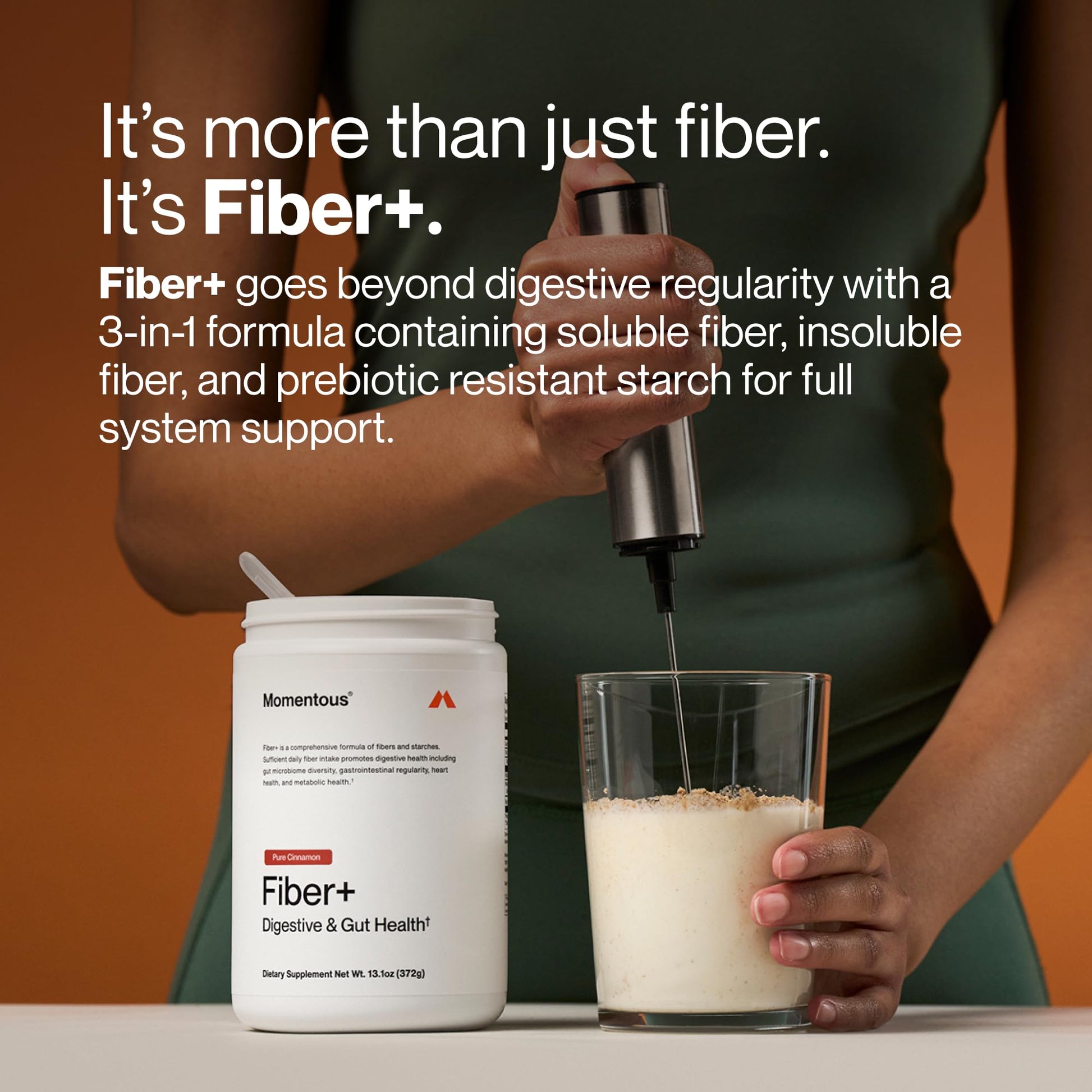 Momentous Fiber+ - Daily Multi-Source Fiber Blend to Support Nutrient Absorption, Natural Energy Production, & Recovery - NSF Certified for Sport - Non-GMO & Gluten-Free - Maple Wellness Supplements