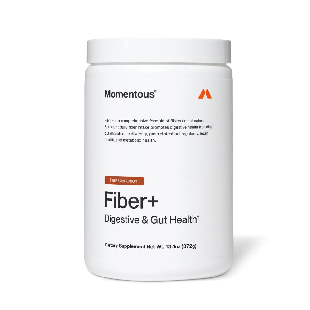 Momentous Fiber+ - Daily Multi-Source Fiber Blend to Support Nutrient Absorption, Natural Energy Production, & Recovery - NSF Certified for Sport - Non-GMO & Gluten-Free - Maple Wellness Supplements