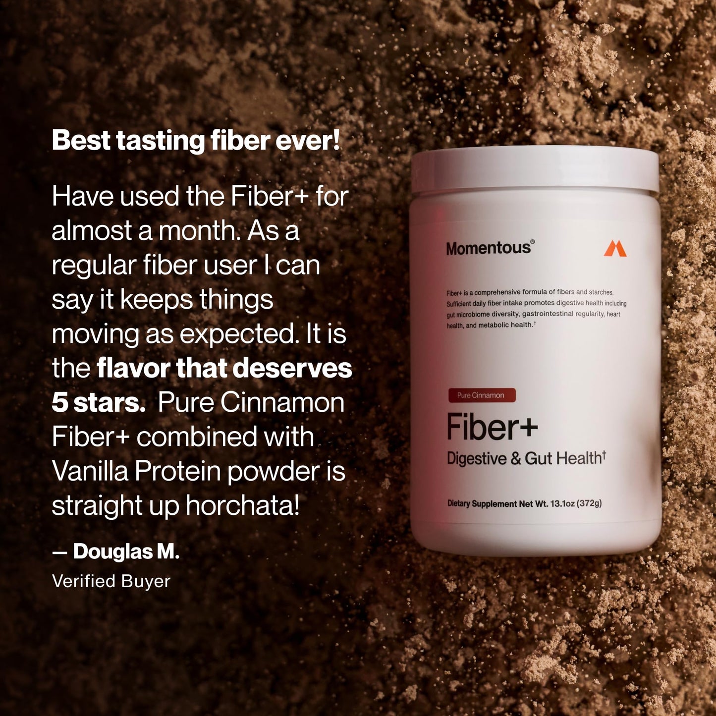 Momentous Fiber+ - Daily Multi-Source Fiber Blend to Support Nutrient Absorption, Natural Energy Production, & Recovery - NSF Certified for Sport - Non-GMO & Gluten-Free - Maple Wellness Supplements