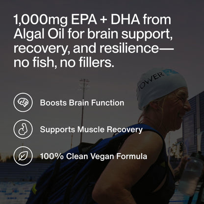 Momentous Vegan Omega-3 - Plant-Based EPA & DHA Supplement for Men & Women - Sourced from Algae Oil - Supports Heart, Joint, & Brain Health - NSF Certified for Sport - 1,000 mg - 30 Servings - Maple Wellness Supplements
