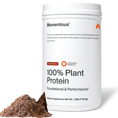 Momentous Vegan Protein Powder - 20 g Plant-Based Protein - NSF Certified for Sport - Gluten-Free - Non-GMO - 22 Servings for Essential Everyday Use - Chocolate - Maple Wellness Supplements