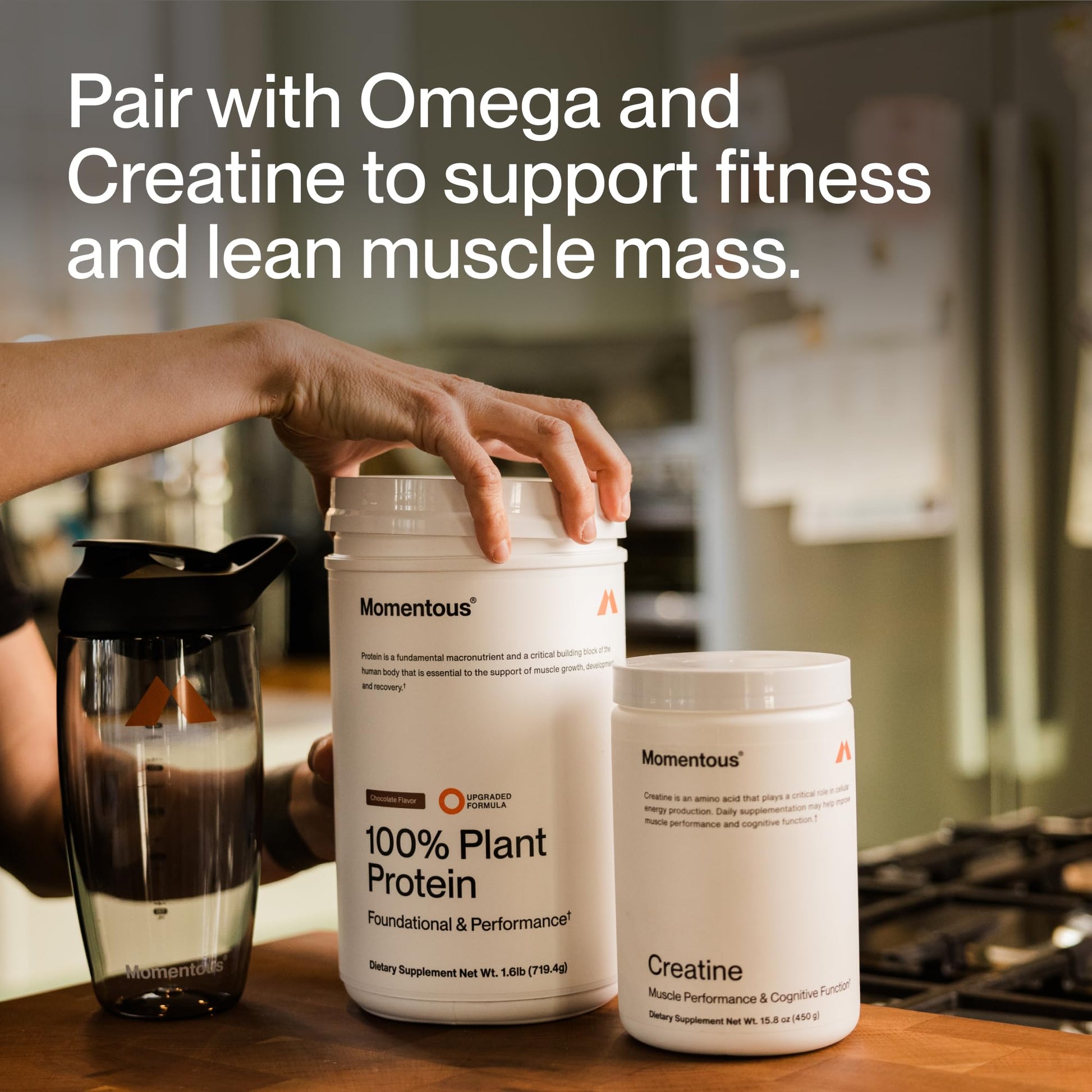 Momentous Vegan Protein Powder - 20 g Plant-Based Protein - NSF Certified for Sport - Gluten-Free - Non-GMO - 22 Servings for Essential Everyday Use - Chocolate - Maple Wellness Supplements
