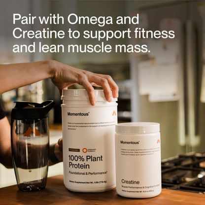 Momentous Vegan Protein Powder - 20 g Plant-Based Protein - NSF Certified for Sport - Gluten-Free - Non-GMO - 22 Servings for Essential Everyday Use - Chocolate - Maple Wellness Supplements