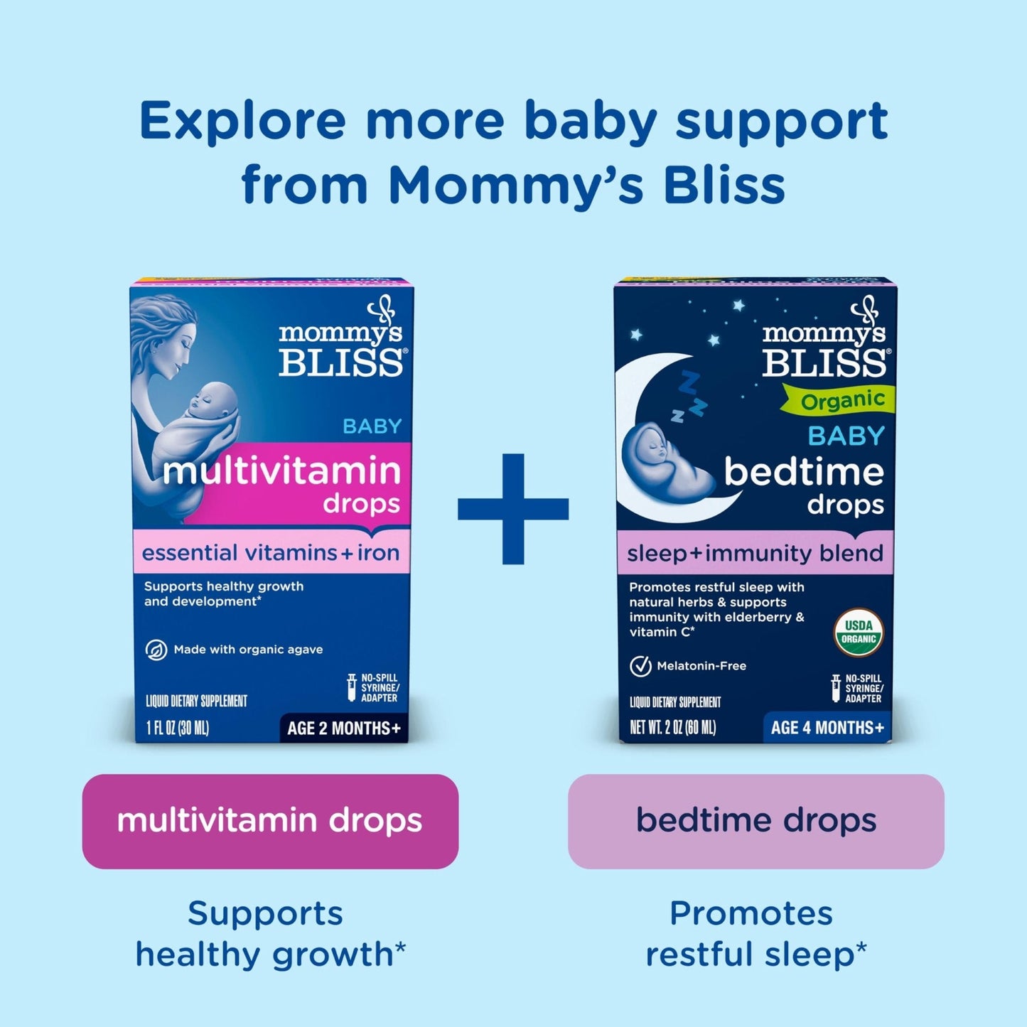 Mommy's Bliss Baby Probiotic Drops Everyday - Gas, Constipation, Colic Symptom Relief - Newborns & Up - Maple Wellness Supplements