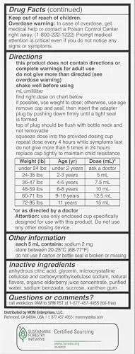 Mommy's Bliss Children's Pain and Fever Reducer, Kids Acetaminophen, Dye Free, Delicious Mixed Berry Flavor, Ages 2+, 4 Fluid Ounces (Pack of 2) - Maple Wellness Supplements