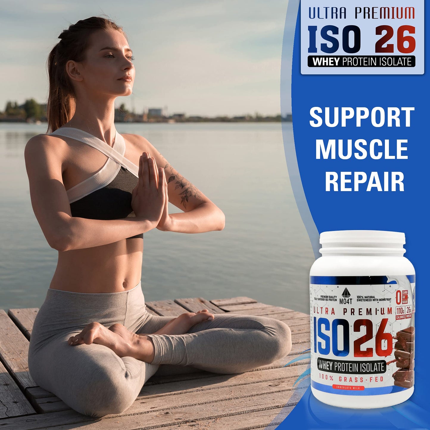 MOMOF4TRANSFORM MO4T Grass Fed Whey Protein Isolate Powder, Naturally Sweetened - Maple Wellness Supplements