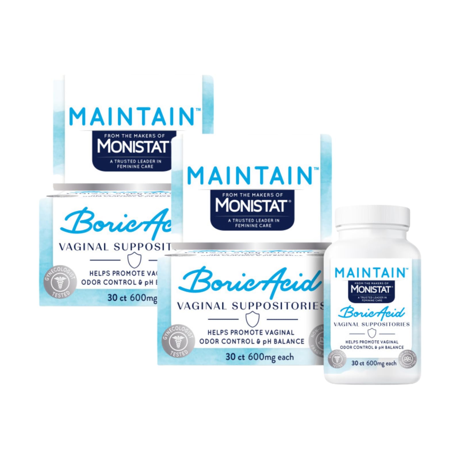 Monistat, Suppositories for Women 30 Ct, (2pack) - Maple Wellness Supplements