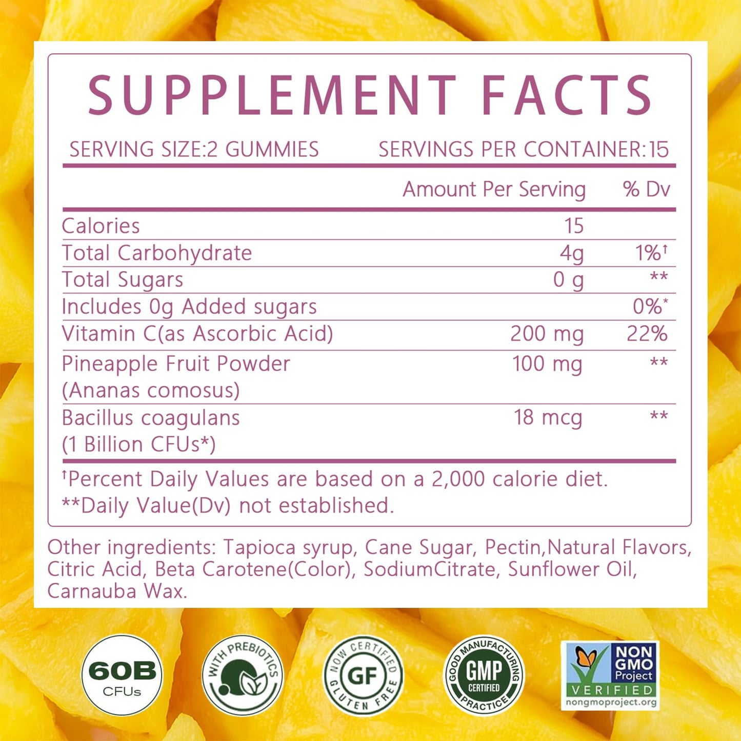 Montue Premium Diamond Feminine Balance Gummies-pH Balance with Prebiotics & Lactobacillus Probiotic Blend&Hawaiian Pineapple Immune Support,Vegan& Non-GMO（30 Gummies） - Maple Wellness Supplements