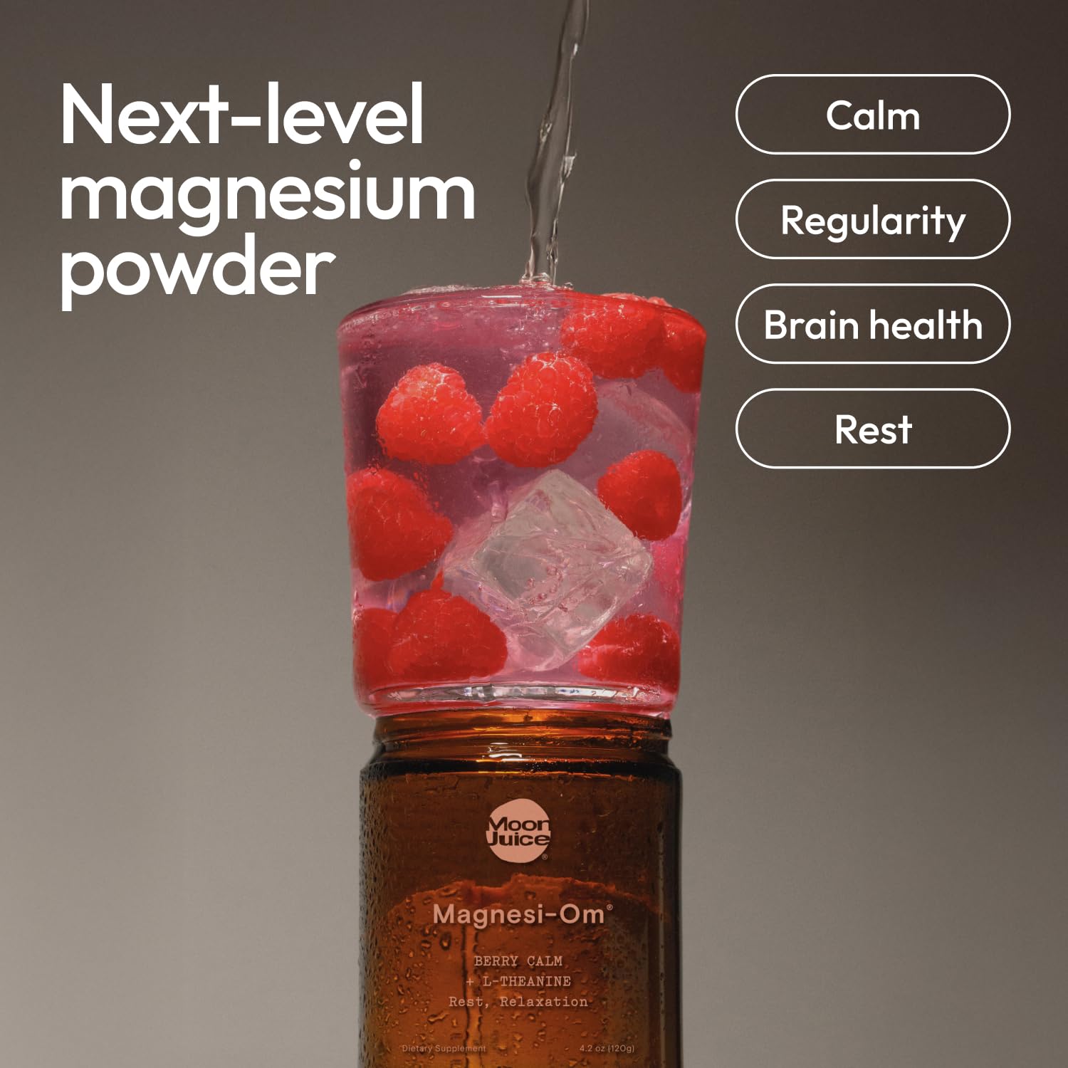 Moon Juice Magnesi-Om Magnesium Powder Supplement - Chelated Magnesium Complex + L-Theanine Blend for Rest, Relaxation & Regularity - Maple Wellness Supplements