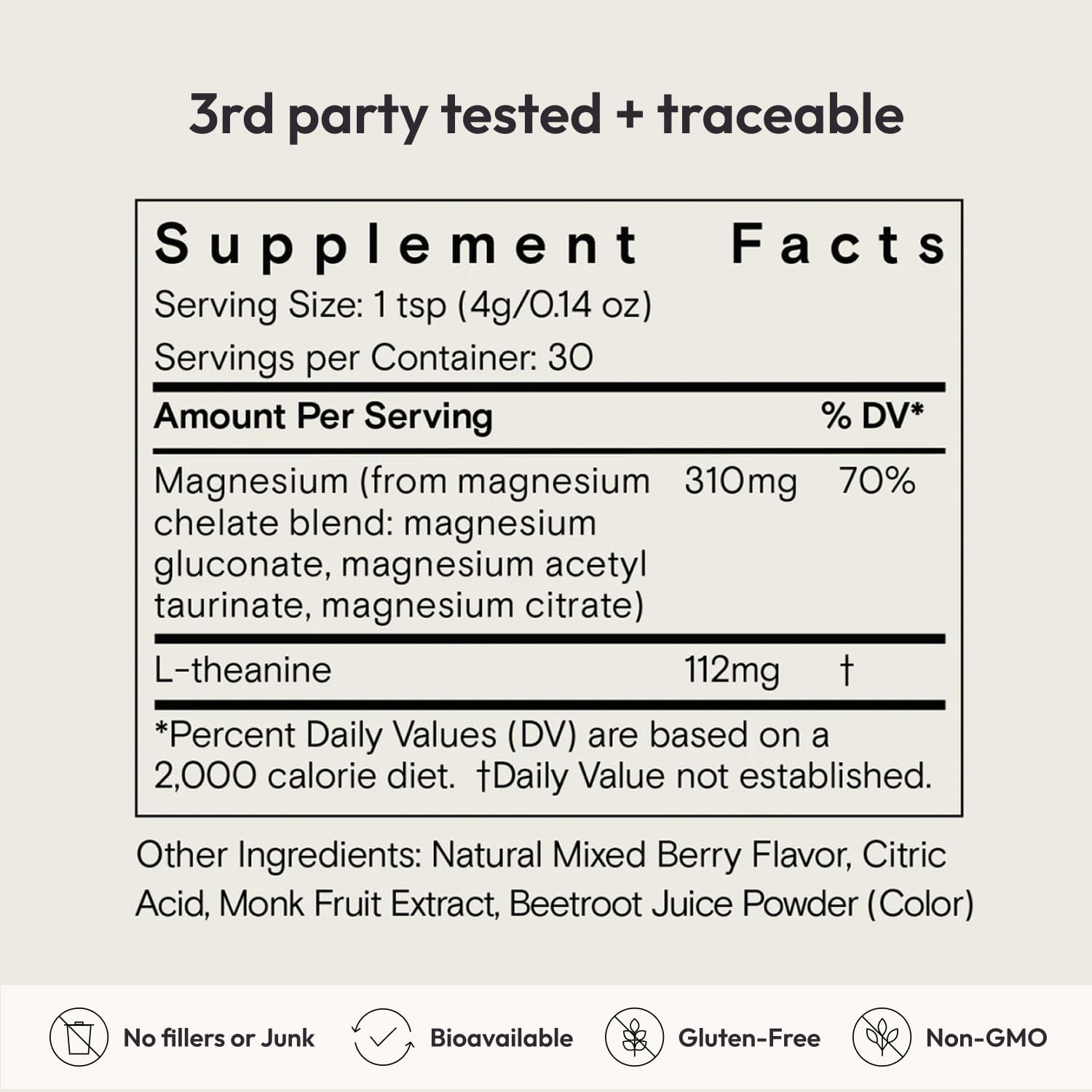 Moon Juice Magnesi-Om Magnesium Powder Supplement - Chelated Magnesium Complex + L-Theanine Blend for Rest, Relaxation & Regularity - Maple Wellness Supplements