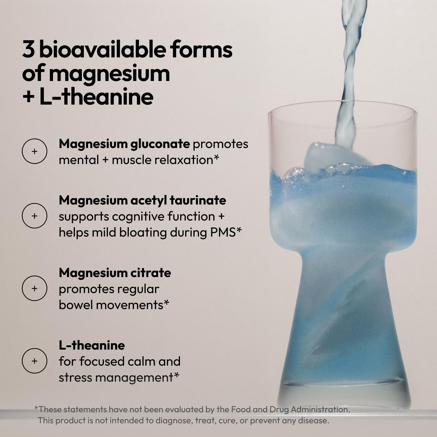 Moon Juice Magnesi-Om Magnesium Powder Supplement - Chelated Magnesium Complex + L-Theanine Blend for Rest, Relaxation & Regularity - Vegan, Non-GMO & No Sugar, Blue Lemon, 4.2 oz, 30 Servings - Maple Wellness Supplements
