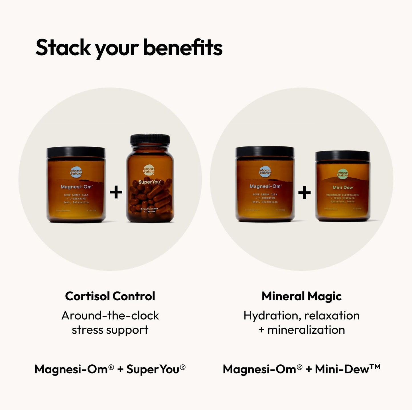 Moon Juice Magnesi-Om Magnesium Powder Supplement - Chelated Magnesium Complex + L-Theanine Blend for Rest, Relaxation & Regularity - Vegan, Non-GMO & No Sugar, Blue Lemon, 4.2 oz, 30 Servings - Maple Wellness Supplements