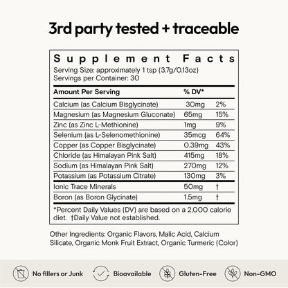 Moon Juice Mini Dew Electrolytes Powder - Sugar Free Minerals & Electrolyte Hydration Powder for Instant Hydration & Brain Support - Magnesium, Calcium, Potassium, Pink Salt, Pomelo, 30 Servings - Maple Wellness Supplements