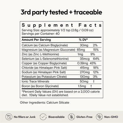 Moon Juice Mini Dew Electrolytes Powder - Sugar Free Minerals & Electrolyte Hydration Powder for Instant Hydration & Brain Support - Magnesium, Calcium, Potassium, Pink Salt, Unflavored, 30 Servings - Maple Wellness Supplements