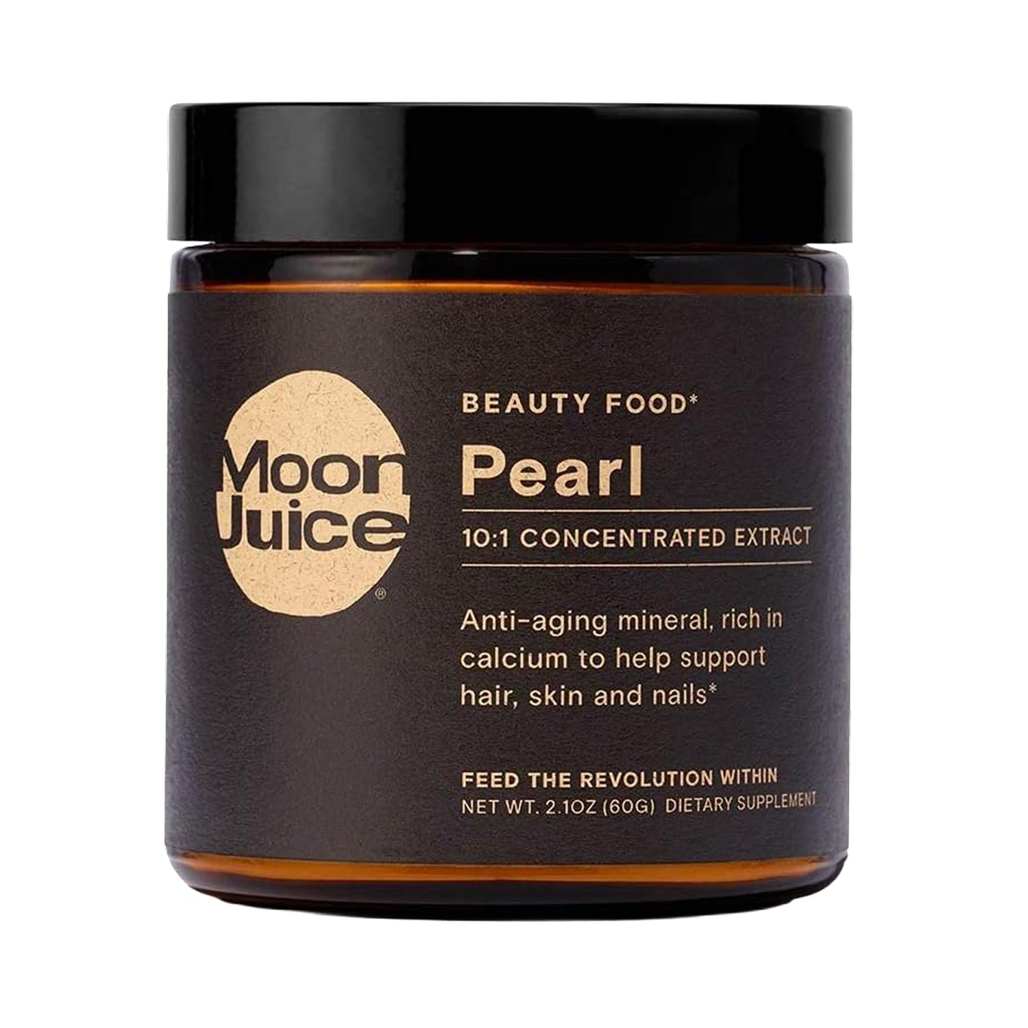 Moon Juice Pearl Powder Supplement - Collagen Support for Hair, Skin & Nails - Anti-Aging Antioxidant Mineral with Calcium - Sustainably Sourced, Non-GMO - 2.1 oz, 30 Servings - Maple Wellness Supplements