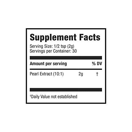 Moon Juice Pearl Powder Supplement - Collagen Support for Hair, Skin & Nails - Anti-Aging Antioxidant Mineral with Calcium - Sustainably Sourced, Non-GMO - 2.1 oz, 30 Servings - Maple Wellness Supplements