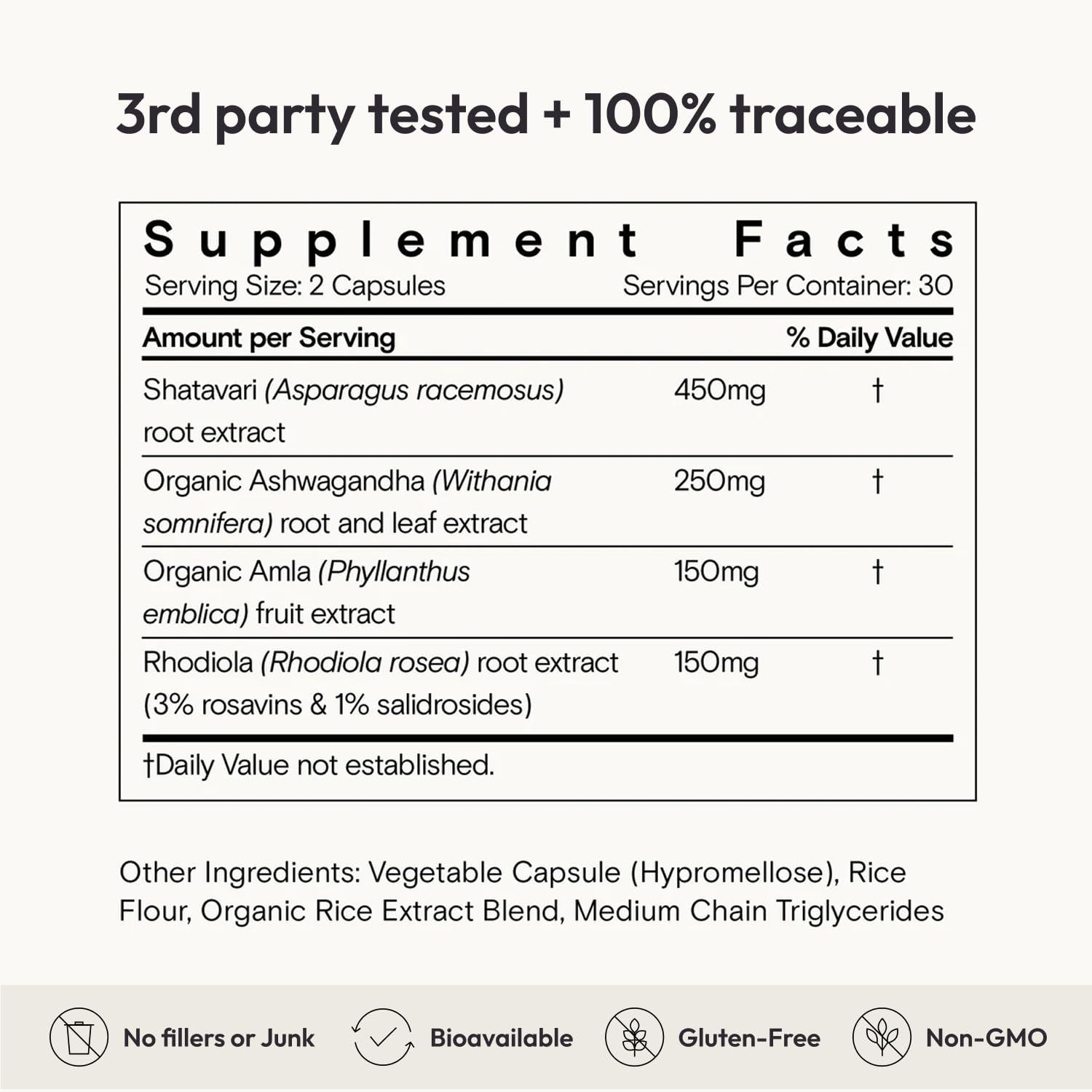 Moon Juice SuperYou Ashwagandha Supplements with Rhodiola, Shatavari & Amla - Cortisol Reducer for Energy, Mood, Focus and Stress Support, Vegan, Non-GMO & 100% Traceable, 60 Capsules, 30 Servings - Maple Wellness Supplements