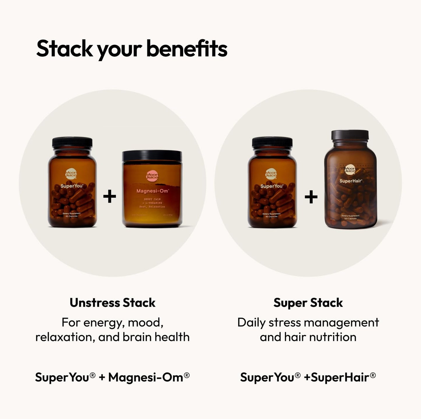 Moon Juice SuperYou Ashwagandha Supplements with Rhodiola, Shatavari & Amla - Cortisol Reducer for Energy, Mood, Focus and Stress Support, Vegan, Non-GMO & 100% Traceable, 60 Capsules, 30 Servings - Maple Wellness Supplements