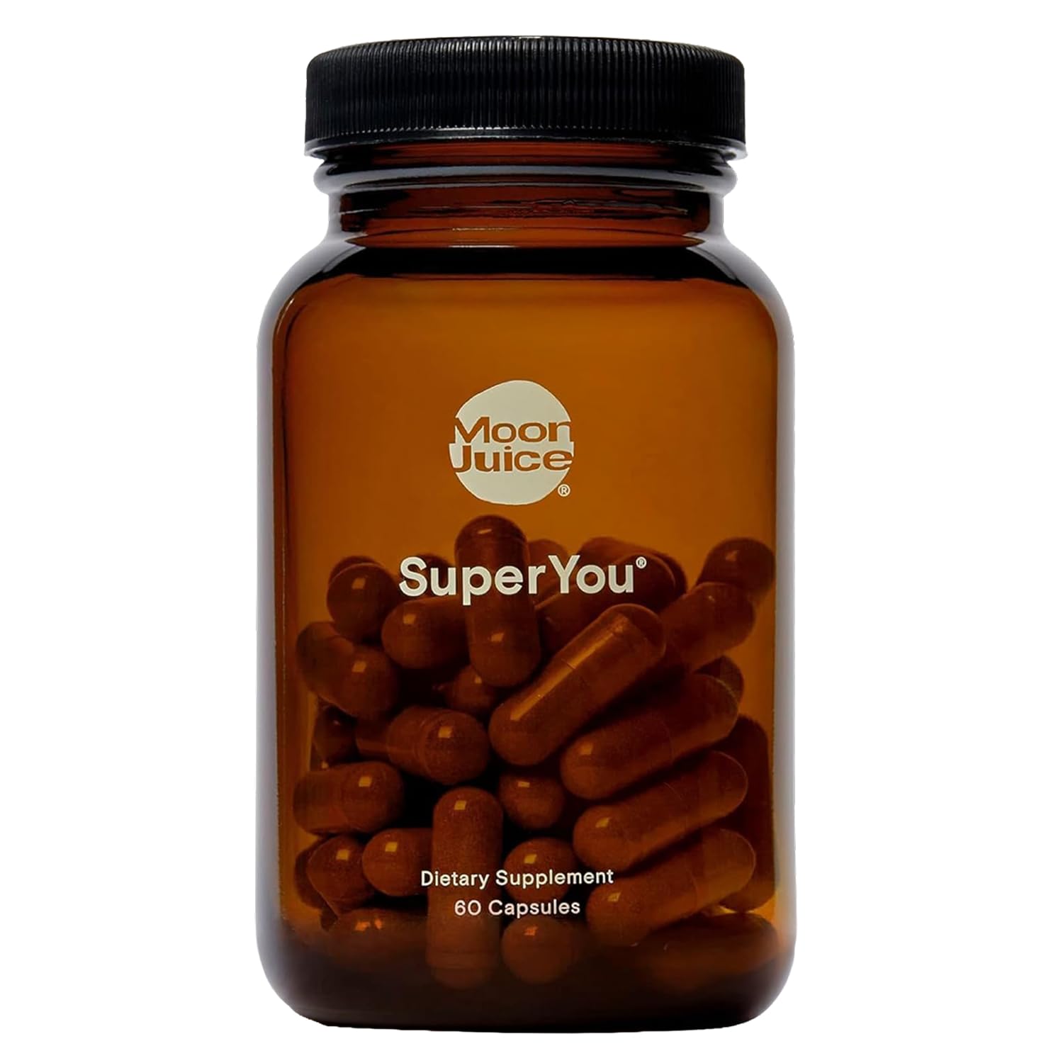 Moon Juice SuperYou Ashwagandha Supplements with Rhodiola, Shatavari & Amla - Cortisol Reducer for Energy, Mood, Focus and Stress Support, Vegan, Non-GMO & 100% Traceable, 60 Capsules, 30 Servings - Maple Wellness Supplements