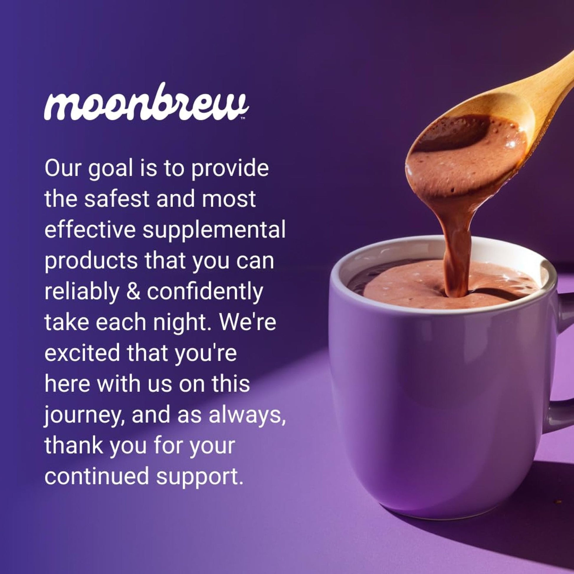 MoonBrew Nighttime Magnesium Hot Cocoa Jar, Natural Sleep Aid Drink Mix for Adults - Calming Melatonin-Free Sleep Support - Sleepy Hot Chocolate Powder with L-Theanine, - Maple Wellness Supplements