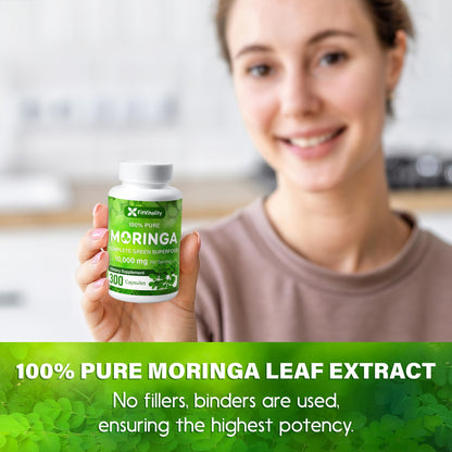 Moringa Capsules| Moringa Oleifera |10,000mg| 150 Capsules| 100% Pure| Non-GMO - Maple Wellness Supplements