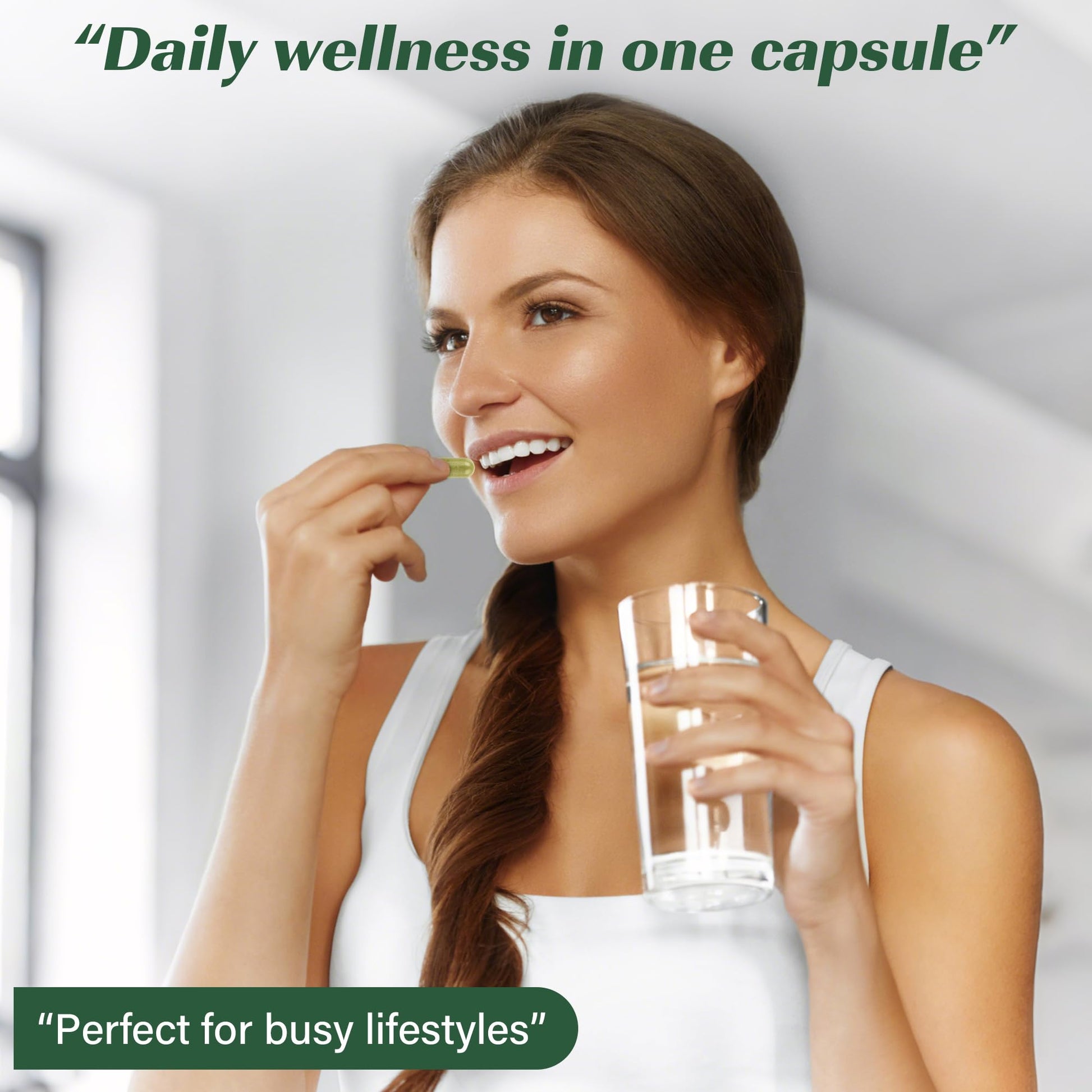 Moringa Capsules, Moringa Pure Capsules For Energy, Immune Support, Gut Health & Powerful Green Superfood, Rich In Antioxidants, Essential Vitamins & Amino Acids - Maple Wellness Supplements