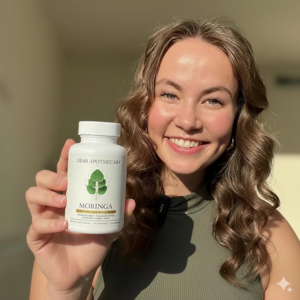 Moringa Oleifera Capsules 800mg - Pure Leaf Powder Superfood with Antioxidants Vitamins Minerals Amino Acids - Energy Immune Support Green Supplement for Men Women - Maple Wellness Supplements