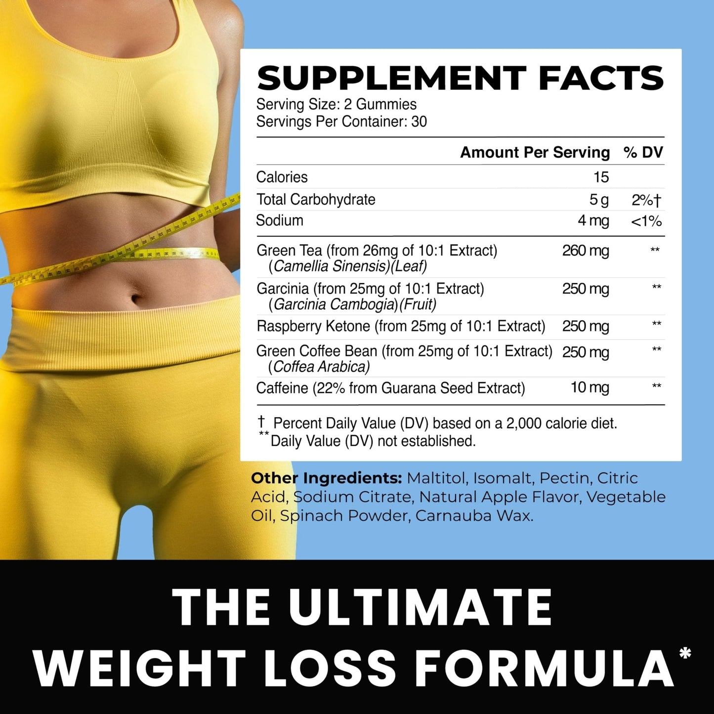 Morning Fat Burner Gummies for Weight Loss for Women & Men | Thermogenic Belly - Maple Wellness Supplements