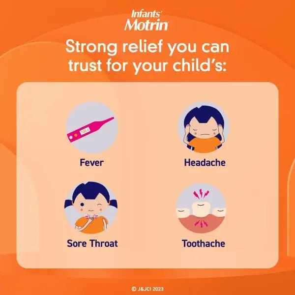 Motrin and Zarbee’s Essentials for Infants Infants' Concentrated Liquid Medicine Drops with Ibuprofen and Zarbee's Baby Coughⱡ Syrup + Immune with Organic Agave + Zinc - Maple Wellness Supplements