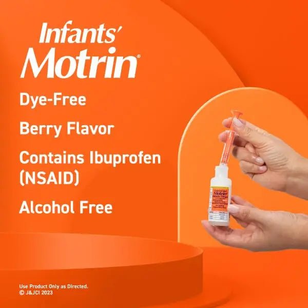 Motrin and Zarbee’s Essentials for Infants Infants' Concentrated Liquid Medicine Drops with Ibuprofen and Zarbee's Baby Coughⱡ Syrup + Immune with Organic Agave + Zinc - Maple Wellness Supplements