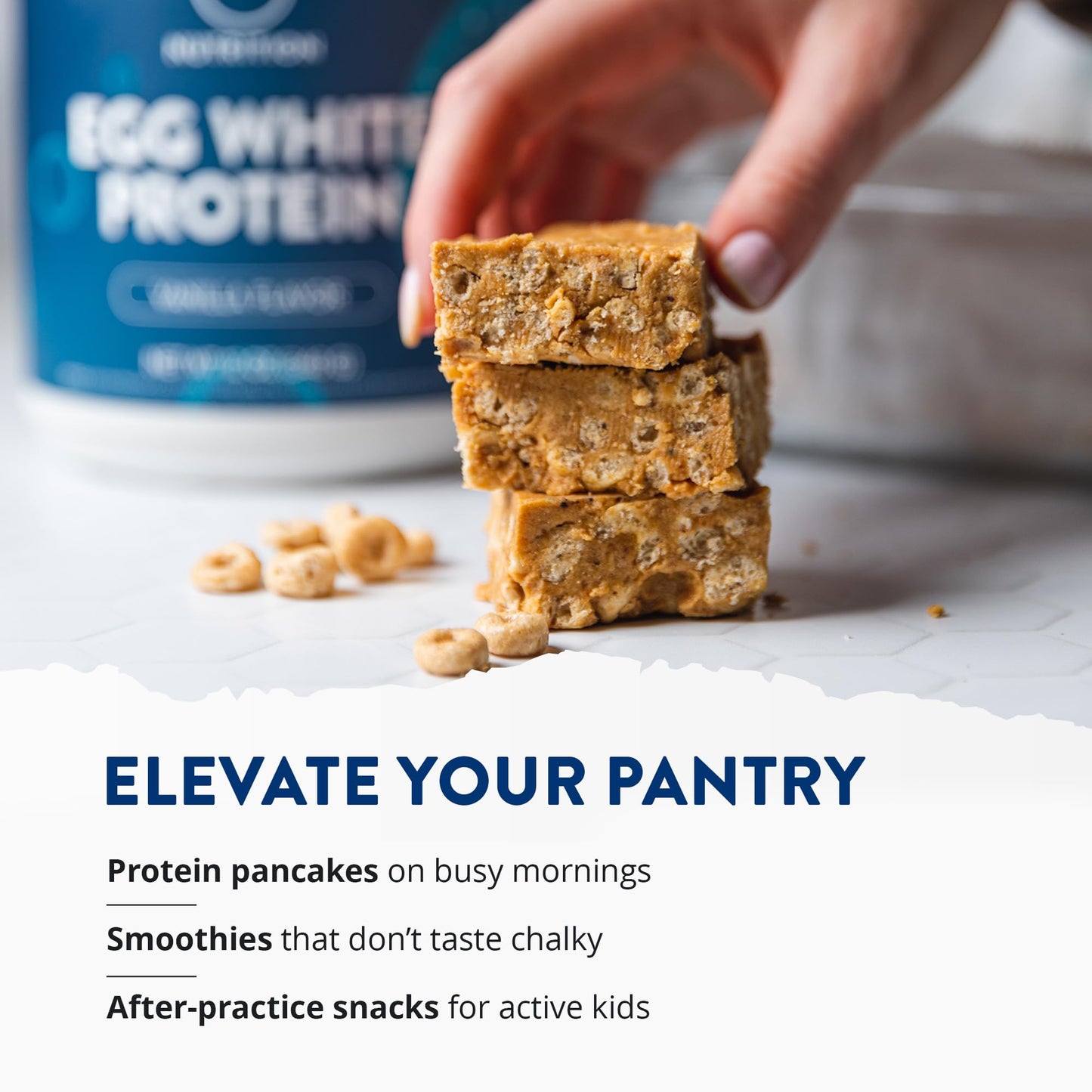 MRM Nutrition Egg White Protein - Sugar Free Vanilla Flavored Powder, 23g Fat-Free Protein with Digestive Enzymes, Free of Dairy, Gluten, and Soy, High Biological Value - 20 Servings - Maple Wellness Supplements