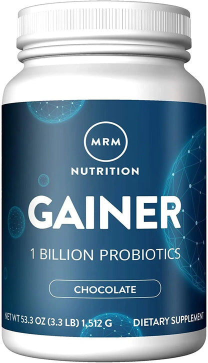 MRM Nutrition Gainer Protein with Probiotics & Postbiotics - Chocolate Flavored for Men & Women, 25g Protein, Whey Protein Concentrate & Isolate, Micellar Casein, & Digestive Enzymes - 18 Servings - Maple Wellness Supplements