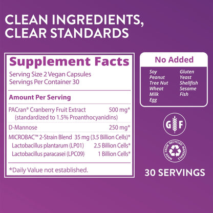 MRM Nutrition Women's Probiotics - Patented Formula Supports Urinary Tract, Vaginal, & Immune Health for Women, Prebiotic Supplement, 3.5 Billion Cells - Maple Wellness Supplements