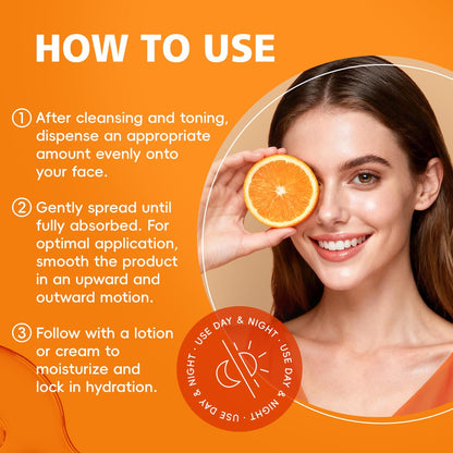 MSMEESUYA Vitamin C Serum for Face 2-Pack, Brightening Facial Serum with Hyaluronic Acid & Vitamin E, Helps Improve Dark Spots, Uneven Tone, Fine Lines & Wrinkles, 1 Fl Oz Each - Maple Wellness Supplements