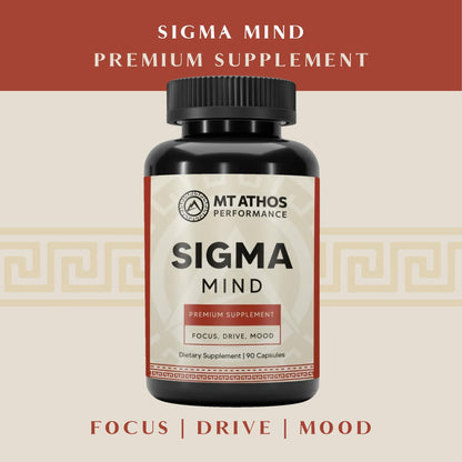 Mt. Athos Performance Sigma Mind | Potent Nootropic Formula to Support Cognitive Function, Improved Focus, Drive, and Mood | 30 Servings, 90 Capsules - Maple Wellness Supplements